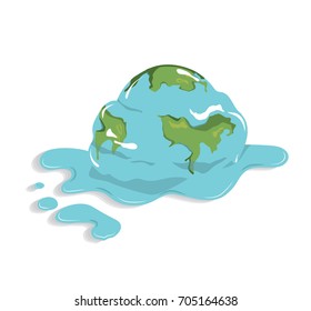 Melting earth for global warming