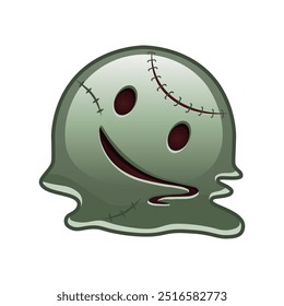 Melting face Large size of zombie halloween emoji