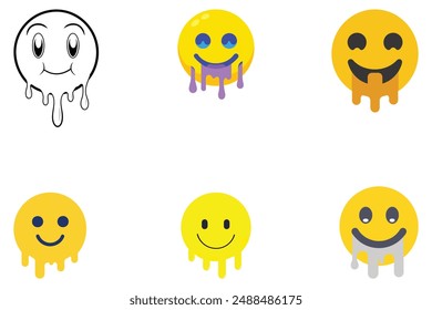 Melting face social media Emoji icon for  your project