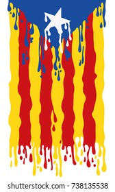 melting flag of Catalonia
