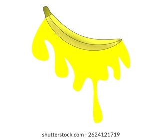 O sabor de fusão de bananas amarelas doces