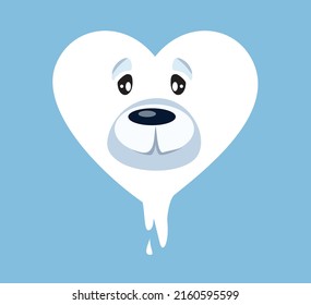 
Melting Glaciers Affecting Sad Polar Bear Vector Concept Illustration. Climate changing putting animal species in danger
