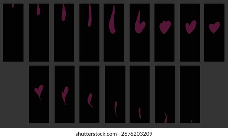 Melting Heart Animation | Frame by Frame Vector Sequence