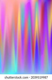 Melting hologram gradient background. Iridescent holo texture. Holographic digital pattern. Pearlescent vector glam wallpaper. Spectrum blur aura gradient fluid holography.