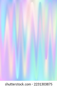 Melting hologram gradient background. Iridescent holo texture. Holographic digital pattern. Pearlescent vanilla vector backdrop. Spectrum blur aura gradient holography.