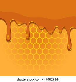 Melting honey on honeycomb texture