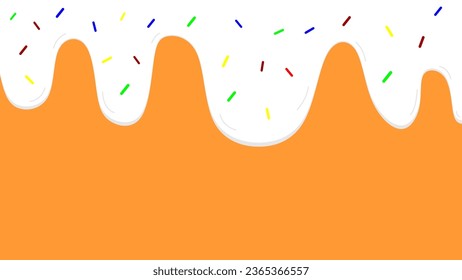 Melting ice cream background with various color and tasty. Melting cream background with various color with sprinkle
