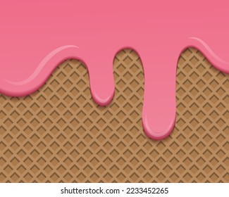 Melting Ice Cream background. Vector illustration eps 10