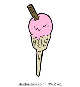 melting ice cream cartoon