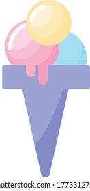 Melting ice cream cone design