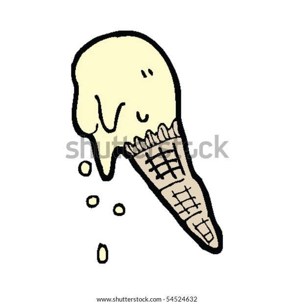 Melting Ice Cream Drawing Stock Vector (Royalty Free) 54524632