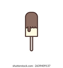 Melting Ice Cream Stick Icon Vector