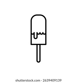 Melting Ice Cream Stick Icon Vector