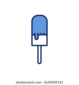 Melting Ice Cream Stick Icon Vector