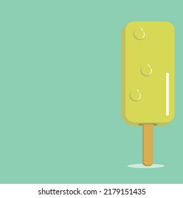 melting ice cream vector illustration in minimalist cartoon style