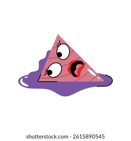 Melting ice cream vector Sticker. Eps 10 file