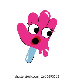 Melting ice cream vector Sticker. Eps 10 file