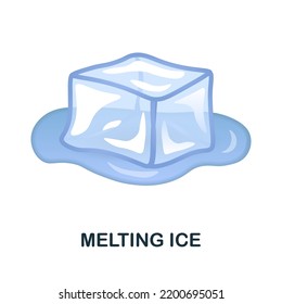 Melting Ice Icon 3d Illustration Climate Stock Vector (Royalty Free ...