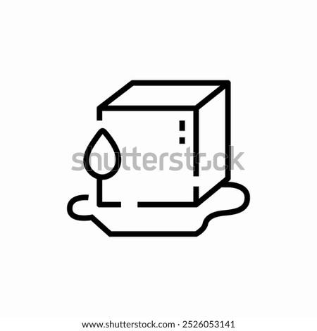 melting ice icon sign vector