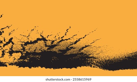 Melting ice on window abstract silhouette