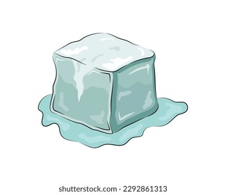 Melting Ice Vector Icon Illustration