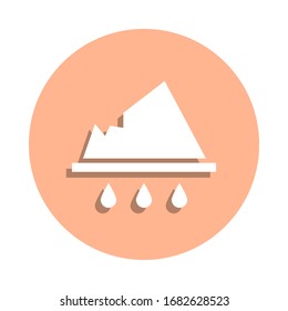 Melting, iceberg badge icon. Simple glyph, flat vector of ecology icons for ui and ux, website or mobile application