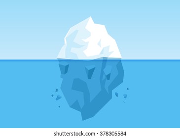 Melting Iceberg Design. Vector Illustration