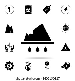 Melting, iceberg icon. Universal set of ecology for website design and development, app development