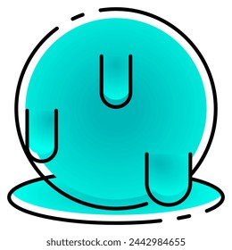 Melting icon with gradient filled line style. Suitable for website design, logo, app and UI.