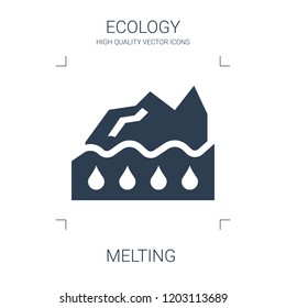 melting icon. high quality filled melting icon on white background. from ecology collection flat trendy vector melting symbol. use for web and mobile