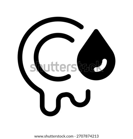 Melting Icon Vector Symbol Design Illustration