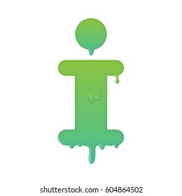 Melting info icon, Support and help desk illustration