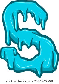 Melting Letter Alphabet Vector Element