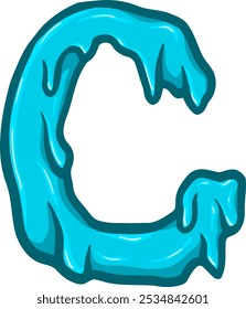 Melting Letter Alphabet Vector Element