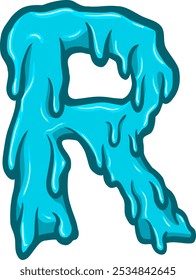 Schmelzbuchstabe Alphabet Vektor Element