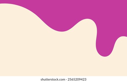 melting liquid purple dripping on white background. melted grape ice cream. summer illustration. flat modern style.