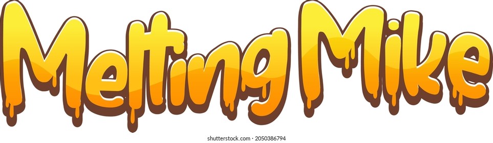 Textedesign-Illustration zum Melken des Mike-Logos