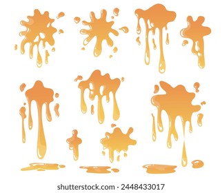 Fusión, Juego de Vector de goteo de pintura, Clipart