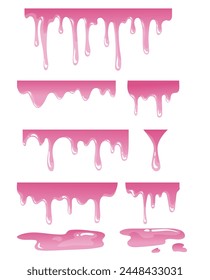 Fusión, Juego de Vector de goteo de pintura, Clipart