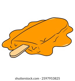 melting popsicle illustration hand drawn isolated vector