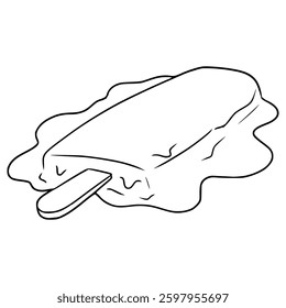 melting popsicle illustration hand drawn outline vector