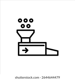 ícone do contorno do processo de fusão. reciclando a ilustração da linha preta do lixo.