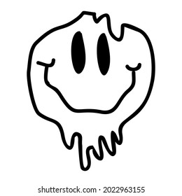 Melting Smile Streetwear Design Black and White Color V5 Commercial Use