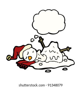 schneebedeckter Cartoon