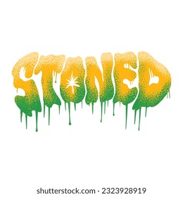 Melting Text Handlettering Stoned, three color combination ,good for graphic design resouces, events, posters, tempates, prints, posters, and more.