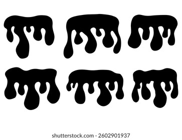Melting vector design illustration isolated on white background. Flat design, simple and hand drawn.