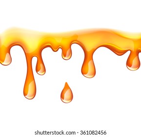 Melting vector honey isolated