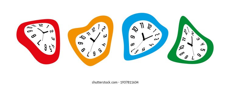  melting watches, deformed wall clock.
