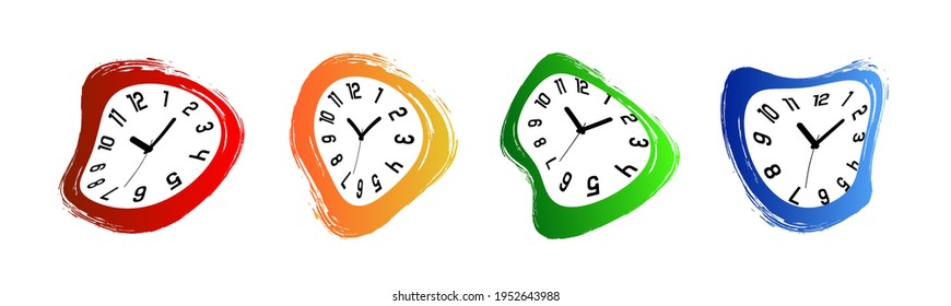  melting watches, deformed wall clock.