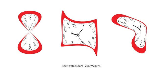  melting watches, deformed wall clock.